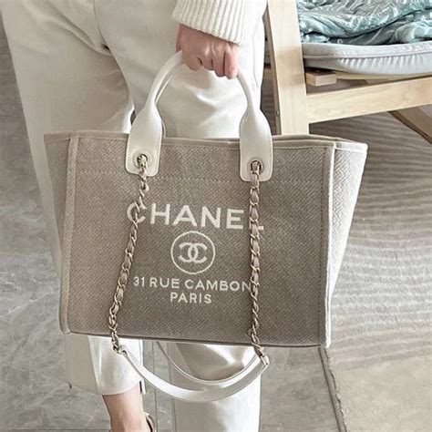 chanel large deauville tote bag in toilet|Chanel deauville tote size comparison.